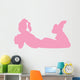 Pink Resting Cheerleader Wall Decal