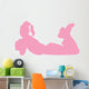 Pink Resting Cheerleader Wall Decal