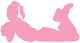 Pink Resting Cheerleader Wall Decal