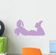 Purple Resting Cheerleader Wall Decal