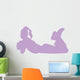 Purple Resting Cheerleader Wall Decal