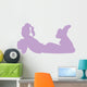 Purple Resting Cheerleader Wall Decal