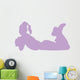 Purple Resting Cheerleader Wall Decal
