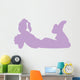 Purple Resting Cheerleader Wall Decal
