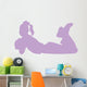 Purple Resting Cheerleader Wall Decal
