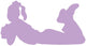 Purple Resting Cheerleader Wall Decal
