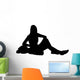 Cheer Silhouette Style Black Wall Decal