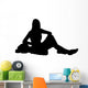 Cheer Silhouette Style Black Wall Decal