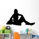 Cheer Silhouette Style Black Wall Decal