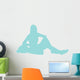Light Blue Varsity Cheer Wall Decal