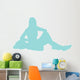 Light Blue Varsity Cheer Wall Decal
