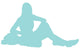 Light Blue Varsity Cheer Wall Decal