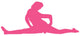 Hot-pink Cheeky Splits Cheer Wall Decal