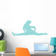 Blue Cheeky Splits Cheer Wall Decal