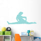 Blue Cheeky Splits Cheer Wall Decal