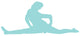Blue Cheeky Splits Cheer Wall Decal