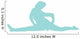 Blue Cheeky Splits Cheer Wall Decal