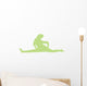Cheer Silhouette Lime Green Wall Decal
