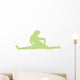 Cheer Silhouette Lime Green Wall Decal