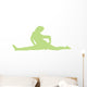 Cheer Silhouette Lime Green Wall Decal