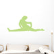 Cheer Silhouette Lime Green Wall Decal