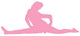 Pink Cheeky Splits Cheer Wall Decal