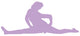 Purple Cheeky Splits Cheer Wall Decal