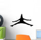 Black Jumping Cheerleader Wall Decal