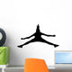 Black Jumping Cheerleader Wall Decal