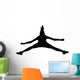 Black Jumping Cheerleader Wall Decal