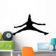 Black Jumping Cheerleader Wall Decal