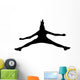 Black Jumping Cheerleader Wall Decal