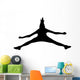 Black Jumping Cheerleader Wall Decal