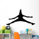 Black Jumping Cheerleader Wall Decal