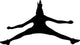 Black Jumping Cheerleader Wall Decal