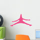 Hot Pink Jumping Cheerleader Wall Decal