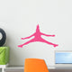 Hot Pink Jumping Cheerleader Wall Decal