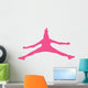 Hot Pink Jumping Cheerleader Wall Decal