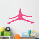 Hot Pink Jumping Cheerleader Wall Decal