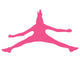 Hot Pink Jumping Cheerleader Wall Decal