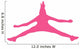 Hot Pink Jumping Cheerleader Wall Decal