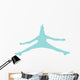 Cheer Silhouette Light Blue Wall Decal