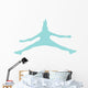 Cheer Silhouette Light Blue Wall Decal