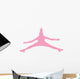 Pink Jumping Cheerleader Wall Decal