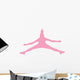 Pink Jumping Cheerleader Wall Decal