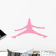 Pink Jumping Cheerleader Wall Decal