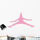 Pink Jumping Cheerleader Wall Decal