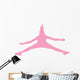 Pink Jumping Cheerleader Wall Decal