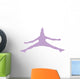 Purple Jumping Cheerleader Wall Decal