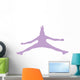 Purple Jumping Cheerleader Wall Decal